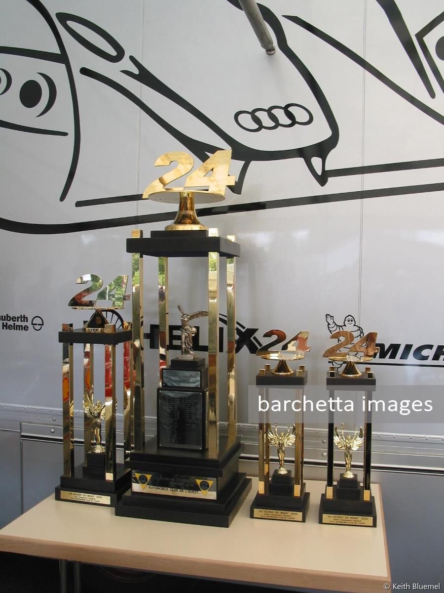 These were crowned by the winning Audi R8, which was displayed in the paddock alongside the magnificent perpetual trophy awarded for three successive victories with the same driving team